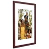 Americanflat 16x24 Poster Frame with Polished Plexiglass - Use as 12x18 Frame with Mat or 16x24 Frame Without Mat - Hudson Collection - Mahogany - 4 of 4