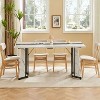 KTMBDW 70.9" Farmhouse Dining Table for 6-8 People, Wood Kitchen Table, Large Wooden Rectangular Dinner Table for Dining Room, Office, Living Room - 3 of 4