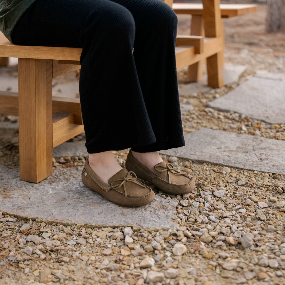 Женские туфли Minnetonka Women's Suede Loafer Moc 6000407 Sage - 10 — фото 3