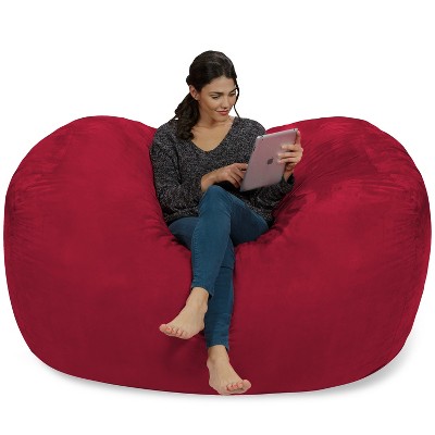 Christopher Knight Home Madison Faux Suede 5-ft Bean Bag Red