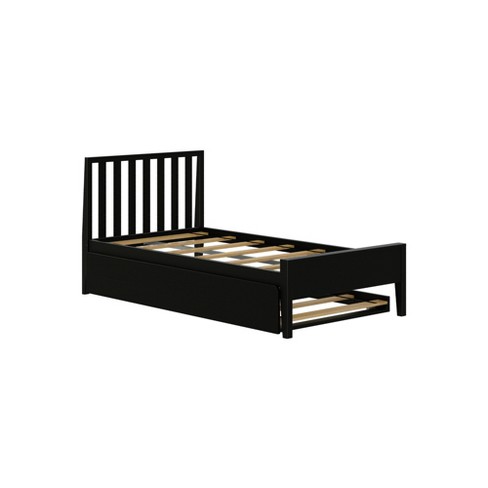 Max & Lily Scandinavian Twin-size Bed With Twin-size Trundle, Black ...