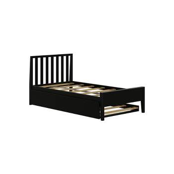 Max & Lily Scandinavian Twin-Size Bed with Twin-Size Trundle