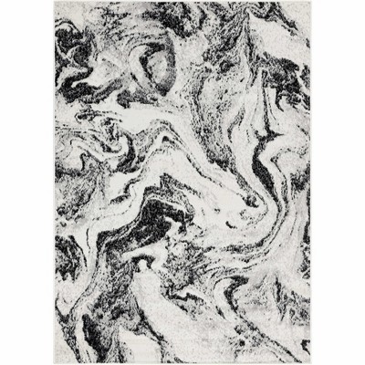 Hauteloom Zoete Black Marble Area Rug