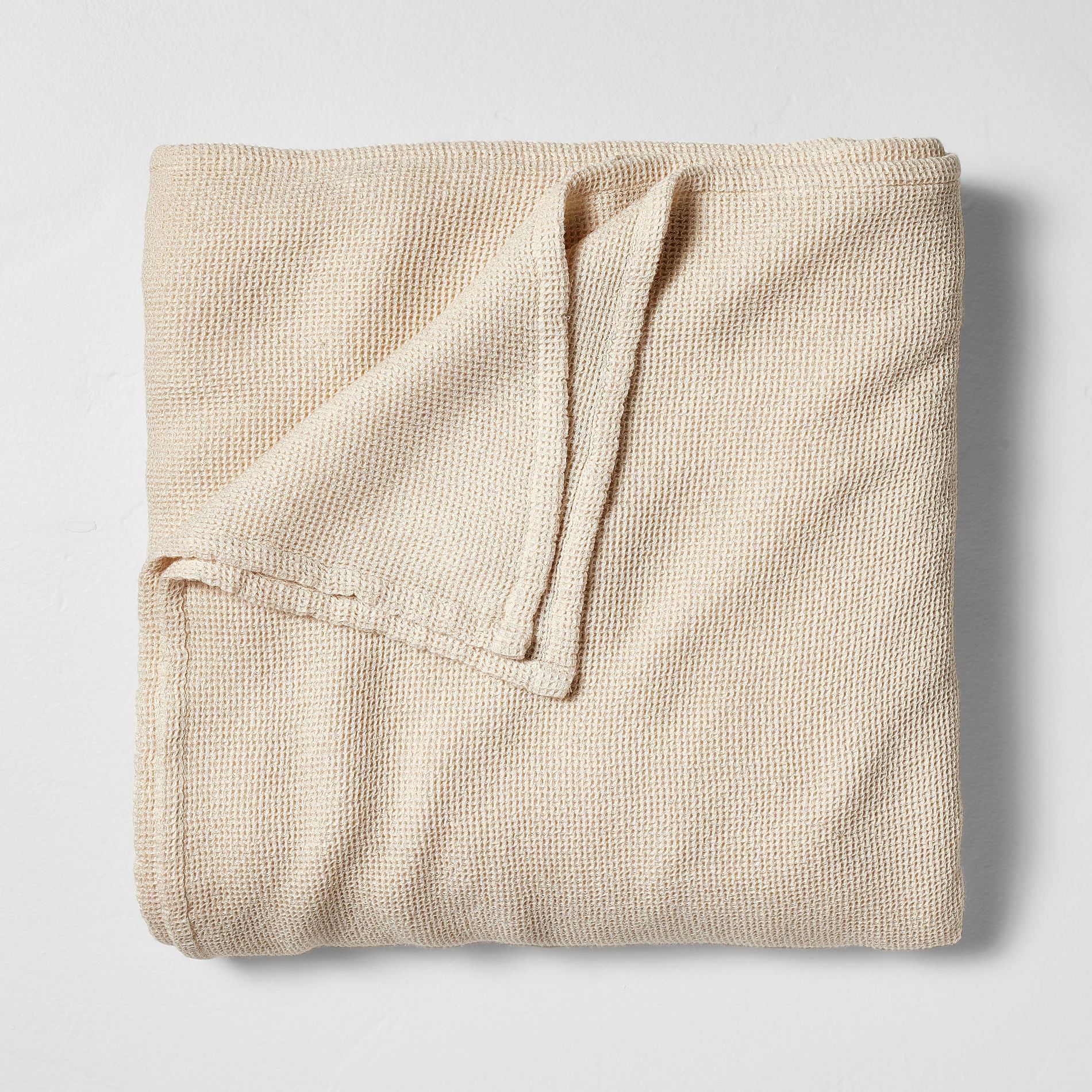 King Micro Waffle Bed Blanket Natural - Casaluna™: OEKO-TEX Certified, Lyocell & Cotton, Machine Washable