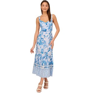 Adrianna Papell Womens Floral Flounce Dress - 1 of 1