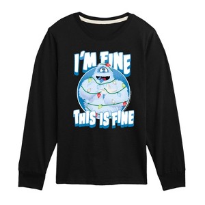 Boys' - Rudolph - This Is Fine Long Sleeve Graphic T-Shirt - 1 of 3