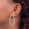 Black Bow Jewelry 3mm Polished Twisted Hoops in Sterling Silver, 36mm (1 3/8 in) - 3 of 4