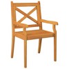 vidaXL Patio Dining Chairs 2 pcs Solid Wood Acacia - 3 of 4