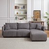 VYNXARIA 106in Multi-Module Combination Style Sofa for Living Room,Bedroom and Other Lounge Spaces, Modern Minimalist Corduroy Combination Sofa,Gray - 2 of 4