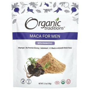Organic Traditions Maca For Men with Probiotics, 5.3 oz (150 g) - 1 of 2