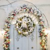 30 Inch Christmas Wreath with Lights, Lighted Large Outdoor Christmas Door Wreath with 40 Battery Operated - 2 of 4