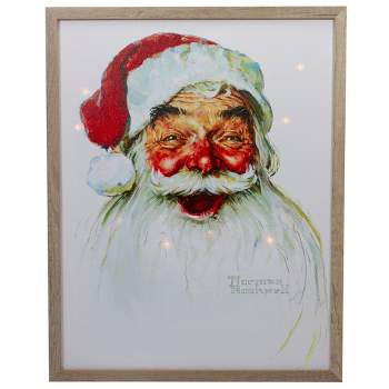 Northlight 19" LED Lighted Norman Rockwell 'Santa Claus' Christmas Wall Art