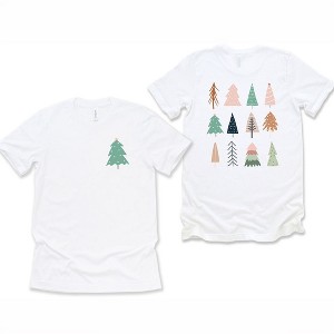 Simply Sage Market Women's Christmas Tree Chart Front and Back Short Sleeve Graphic Tee - 1 of 4