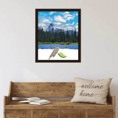 Espresso Brown Satin Wood Single Photo Frame 26" x 22"