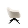 New Classic Furniture,Fleming Metal and Fabric Swivel Lounge Chair in Ivory - 2 of 4