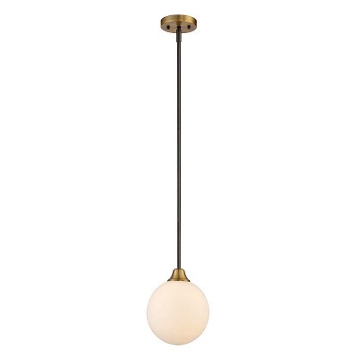 Ceiling Lights Mini Pendant Oiled Rubbed bronze with Brass accents - Aurora Lighting