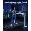 Foldable Walking Pad Treadmill with Auto 9% Incline and 3 Slopes, 300LBS Weight Capacity Under Desk Treadmill for Home/Office - 3 of 4