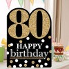 Big Dot of Happiness Adult 80th Birthday - Gold - Happy Birthday Giant Greeting Card - Big Shaped Jumborific Card - 2 of 4