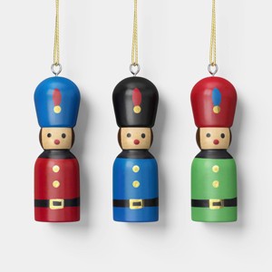 【トントトンさま】mini ornament ❀* キャンドル 3本 set 3ct Wood Toy Soldier Christmas Ornament Set - Wondershop™ : Target