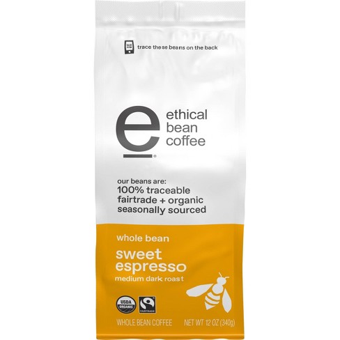 Ethical Bean Coffee Sweet Espresso Medium Dark Roast Whole Bean Coffee 12oz Target