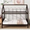 RISOKEYS Twin Size Bed Frame with Headboard and Footboard, Low Rubberwood House Bed for Boys and Girls,No Box Spring Needed - 2 of 4