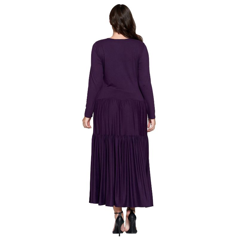 L I V D Women's Tiered Maxi Dress with Long Sleeves, 3 of 4