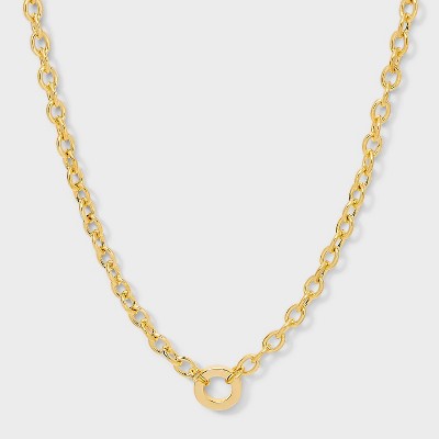 SUGARFIX by BaubleBar Chain Necklace - Gold: Brass Charm Jewelry with Lobster Claw Clasp, 14" Length