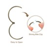 Unique Bargains Carbon Steel Loose Leaf Binder Snap Shower Curtain Rings 12 Pcs - 4 of 4