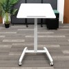 Stand Up Desk Store Pneumatic-Adjustable Tilt-Top Compact Standing Desk (White Frame/White Desktop, 28” Wide) - 3 of 4