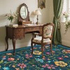 5x7 FT Modern Washable Area Rug, Vintage Floral Soft Carpet with Non Slip Backing, Low Pile Stain Resistant Foldable Floor Mat for Home - 2 of 4