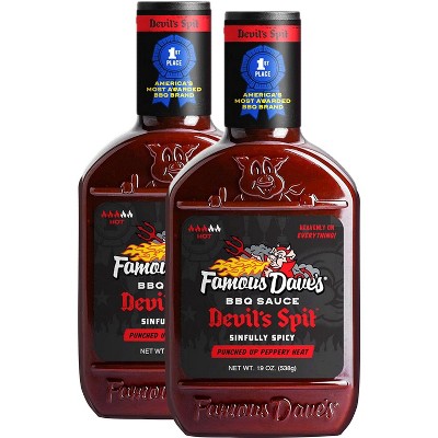 Famous Dave's Devil's Spit BBQ Sauce 19 oz. (Pack of 2)