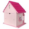 Home Bazaar 9" Kitty Cottage Bird House Pink - 3 of 3