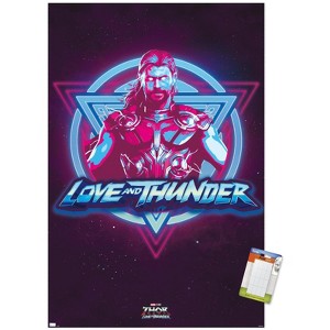 Trends International Marvel Thor: Love and Thunder - Vaporwave Unframed Wall Poster Prints - 1 of 4