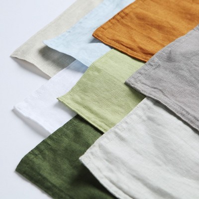 Lunar Green Twin Linen Duvet Cover Set with Pillowcase