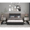 NicBex Industrial Style Metal Bed Frame with Storage Headboard & 4 Drawers,Modern Platform Bed for Bedroom,No Box Spring Needed - 2 of 4