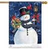 Briarwood Lane House Flag 40x28 For Outdoor Snowman Holiday Cheer Christmas For Christmas House Flag - 2 of 4