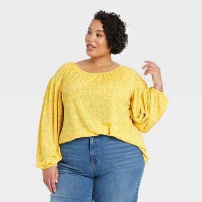 yellow blouses at target