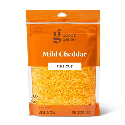 Finely Shredded Mild Cheddar Cheese - 8oz - Good & Gather™