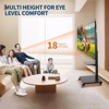 Rolling TV Stand with Power Outlet ¨C Tilt & Swivel Mobile TV Cart on Wheels for 32-75 Inch TVs up to 120 Lbs, Height Adjustable - 3 of 4