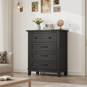 4 Dresser for Bedroom, 34.8" Tall Drawer Dresser with Storage Freestanding, Wooden Closet Storage Chest for Living Room, Bedroom, Office - 1 of 4