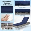 Tangkula Set Of 2 Patio Chaise Lounge Chair PE Wicker Reclining Sun Lounger with 6-Level Adjustable Backrest Removable Cushion & Headrest Outdoor - 3 of 4