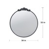 Lyngins 30"x32" Baroque-Inspired Round Full Length Mirror, Pre-Installed Reinforced Hook, Vintage Wall Mirror, Entryway Console Lean Against Wall - 3 of 4