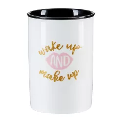 Glamlily Ceramic Makeup Brush Holder & Organizer Cup for Vanity, Wake Up and Makeup Cosmetic Brushes Cup