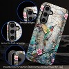BONGEEK Case Compatible with Samsung Galaxy S24,Scratch Resistant Hybrid 2-Layer Hard Shell Bright Phone Case,Hummingbird Flower Stained Glass - 3 of 4