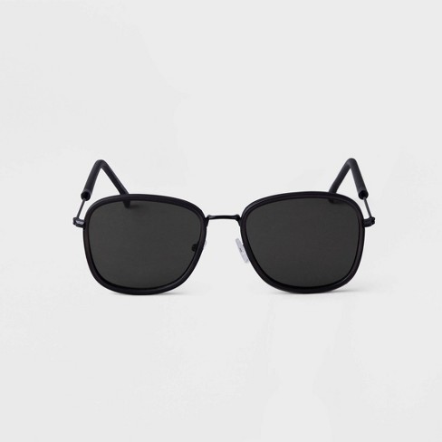 Men's Aviator Metal Sunglasses - Goodfellow & Co™ Black : Target