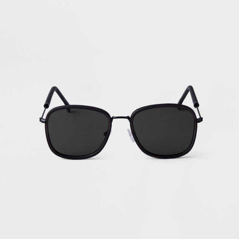 Men&#39;s Metal Aviator Sunglasses - Goodfellow &#38; Co&#8482; Black, 1 of 3