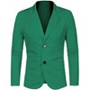 Lars Amadeus Men's Lightweight Notched Lapel Solid Color Long Sleeve Blazer - 2 of 4