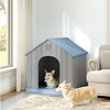Decksplore Dog House Resin Outdoor Dog Kennel Weatherproof Small Dog House for Indoor Use - 2 of 4