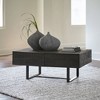 Signature Design by Ashley Kevmart Coffee Table Black/Gray : Mango Wood Top, Metal Frame, Living Room Storage - 2 of 4