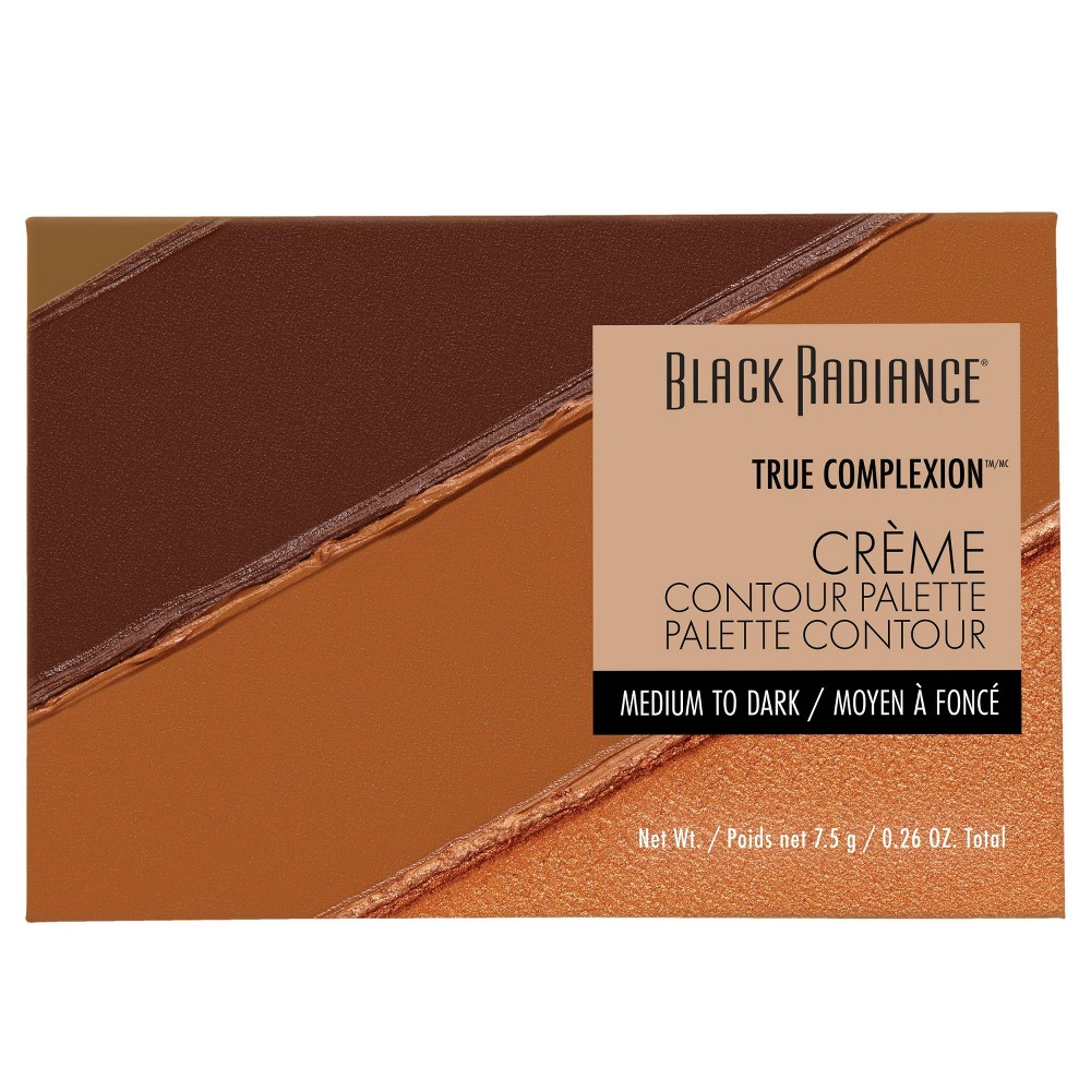 Black Radiance True Complexion Creme Contour Palette - Medium To Dark - 0.26oz: Cosmetic Highlighter, Buildable Coverage